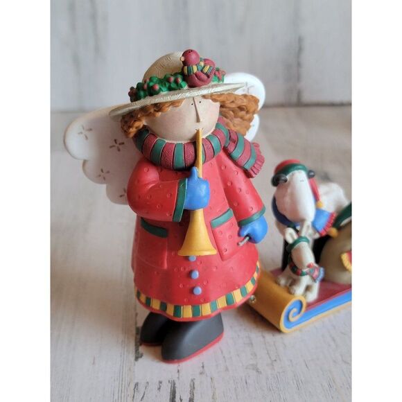 Midwest Cannon Falls simple Delights Joy of season Angel play dog sled Xmas - Picture 2 of 9
